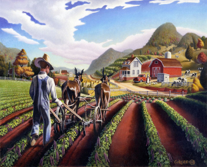 I want to share these country farm landscape paintings (Norcross: oil