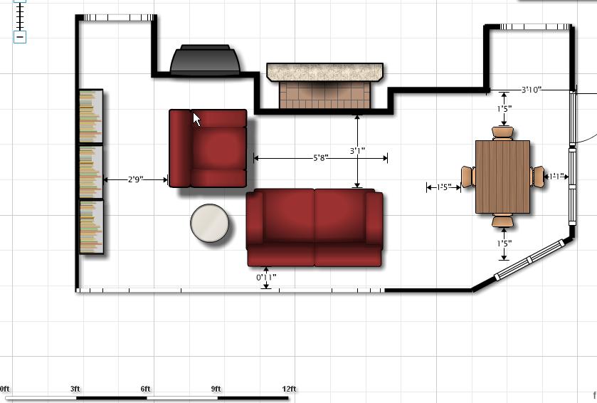 plan of sofa