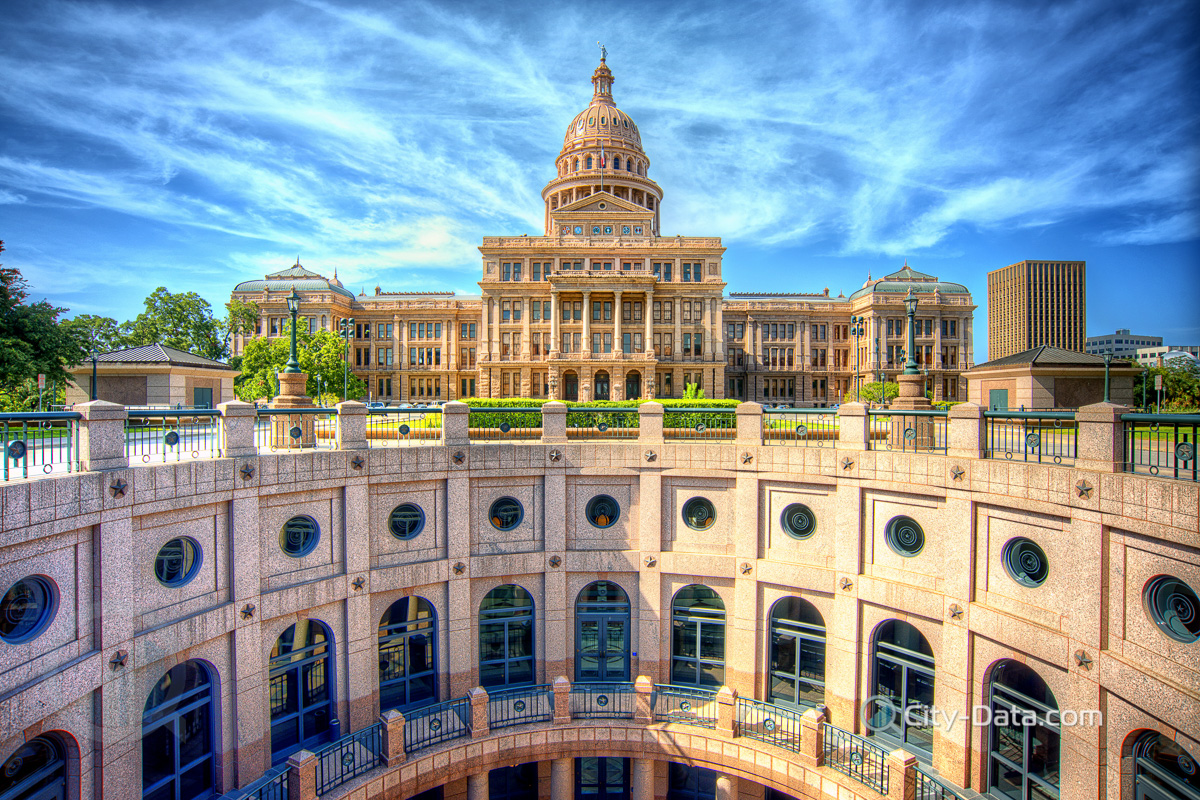 Texas state capitol building in austin
