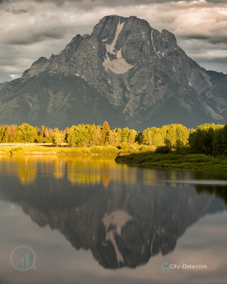 Mount moran from the oxbow bend overlook