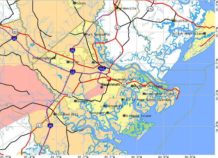 savannah port map