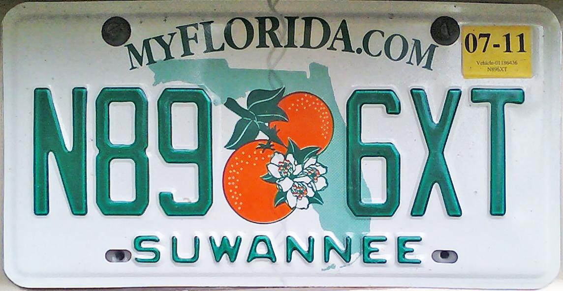 where to put county sticker on license plate