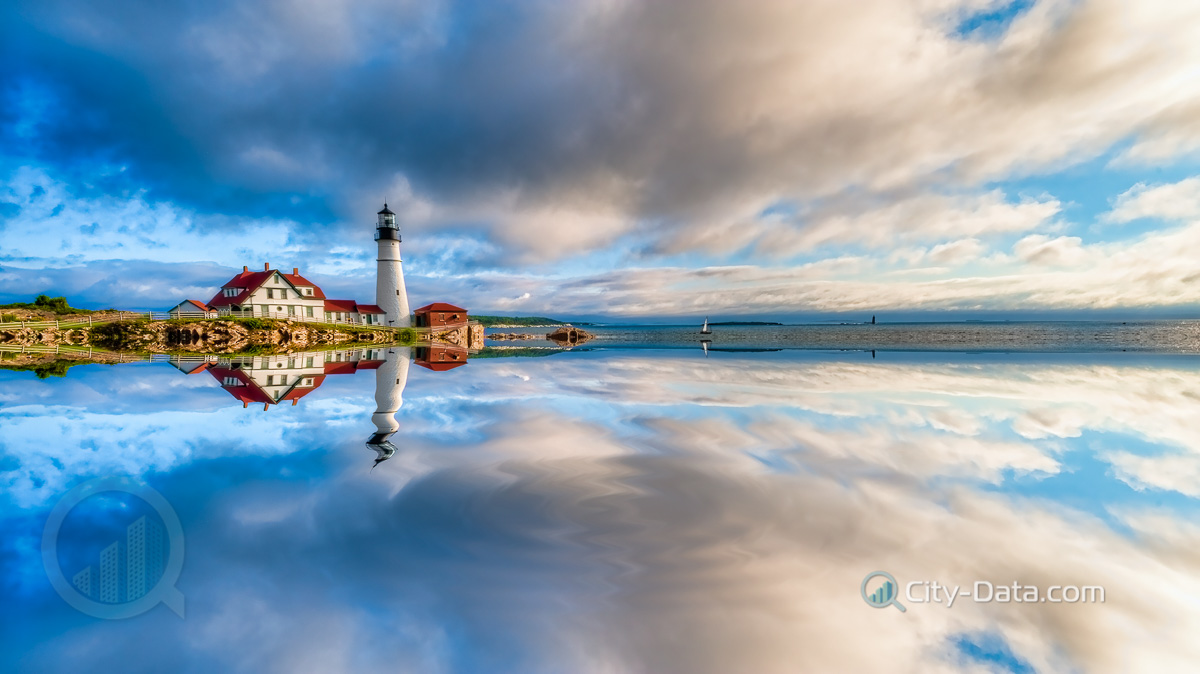 Reflections of lighthouse